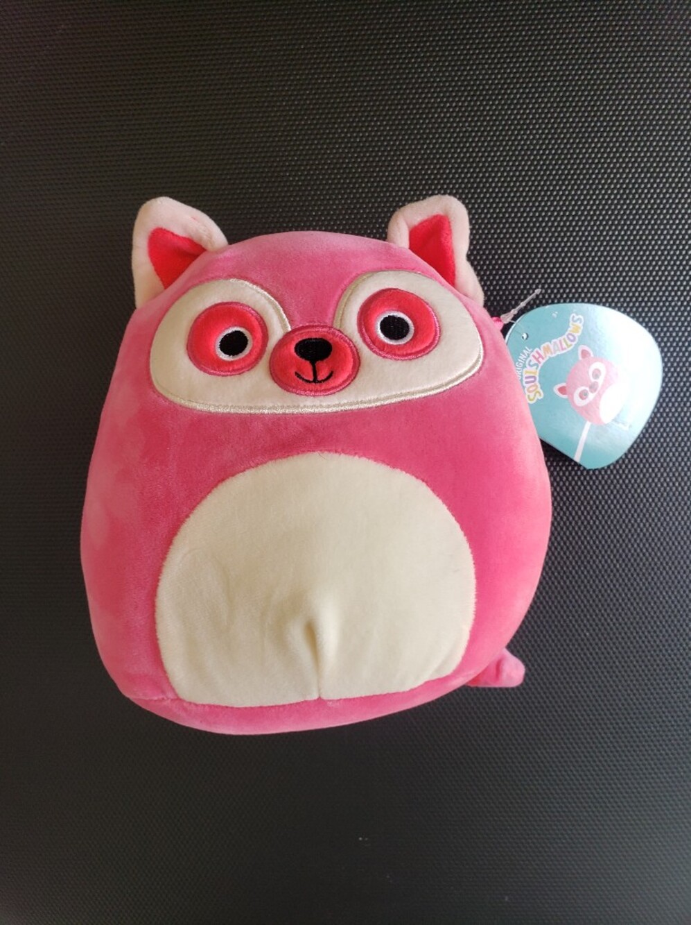Squishmallows (NWT) Pink Plush Animal with Cream Belly: LUCIA THE LEMUR